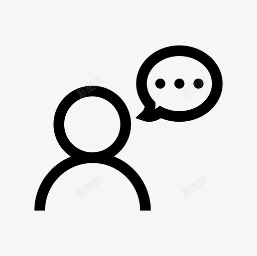 用户输入聊天信使图标svg_新图网 https://ixintu.com 信使 用户轮廓图标设置 用户输入 类型 聊天 谈话