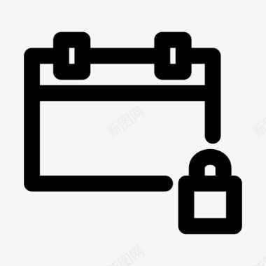 锁定日历事件挂锁图标图标