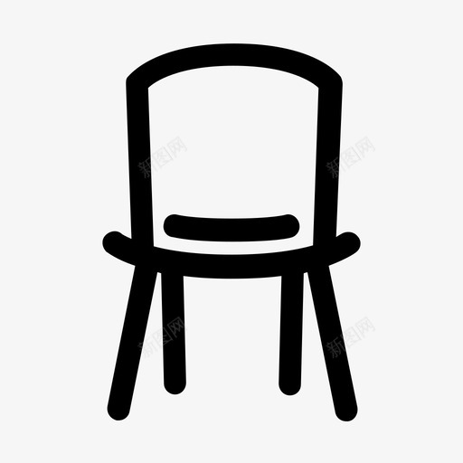 椅子办公椅餐椅图标svg_新图网 https://ixintu.com 办公椅 家具 座椅 椅子 餐椅