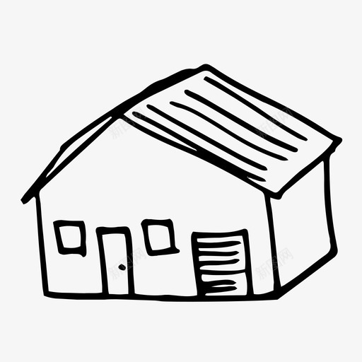 房子画家图标svg_新图网 https://ixintu.com 住宅 家 房子 插图 画