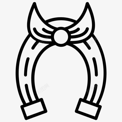 马蹄铁蝴蝶结圣诞节图标svg_新图网 https://ixintu.com 冬天 圣诞节 美味的冬天 蝴蝶结 装饰 马蹄铁