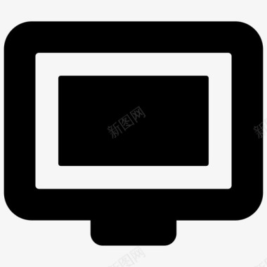 电视平板电视屏幕图标图标