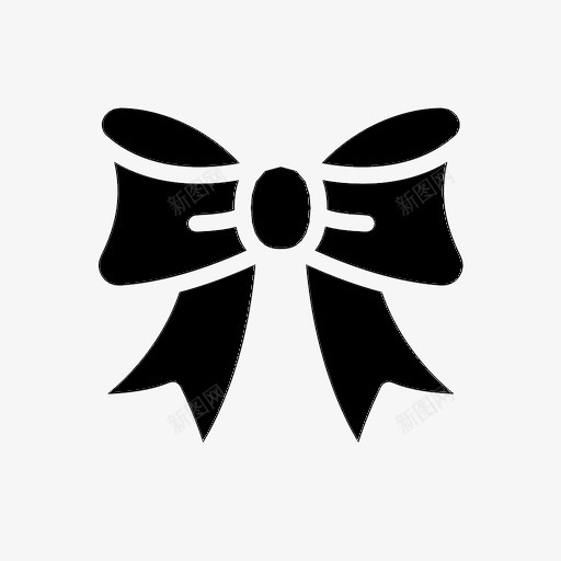 蝴蝶结圣诞节新年图标svg_新图网 https://ixintu.com 丝带 圣诞节 新年 蝴蝶结 领带