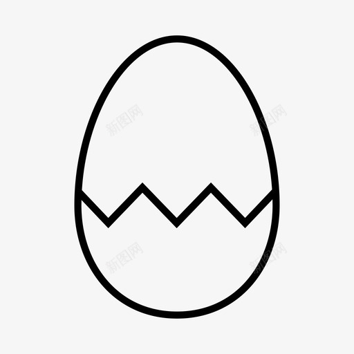 鸡蛋碎的有裂缝的图标svg_新图网 https://ixintu.com 复活节的 有裂缝的 碎的 鸡蛋