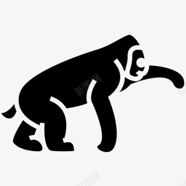大猩猩动物森林图标图标