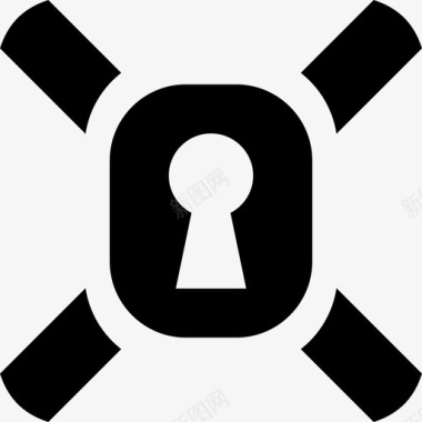 安全锁保安钥匙和锁图标图标