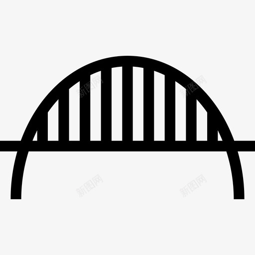 桥梁连接线高架桥图标svg_新图网 https://ixintu.com 建筑物和位置 桥梁 河流 连接线 高架桥