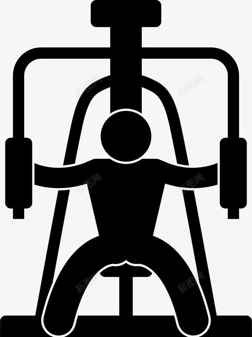 健身机健身锻炼图标svg_新图网 https://ixintu.com 健身 健身机 肌肉 训练 锻炼