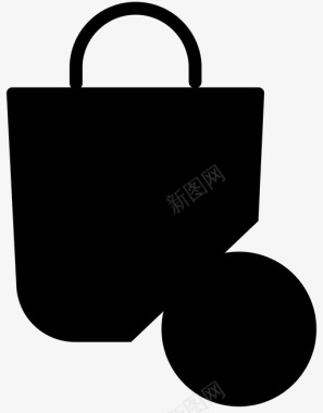 从购物袋中取出电子商务购物袋图标图标