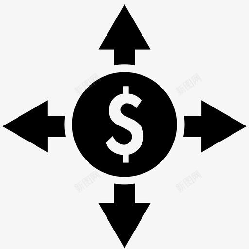 金融市场美元汇率图标svg_新图网 https://ixintu.com 市场力量 汇率 美元 货币 金融 金融市场