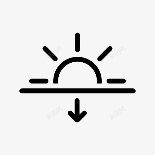 日落黄昏气象包图标svg_新图网 https://ixintu.com 日落 气象包 黄昏