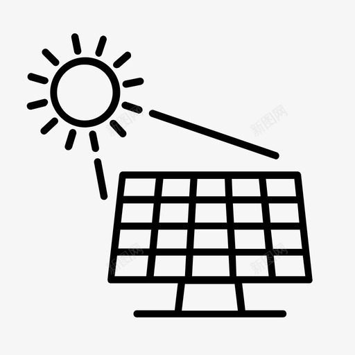 太阳能板环保绿色能源图标svg_新图网 https://ixintu.com 太阳能 太阳能板 环保 绿色能源