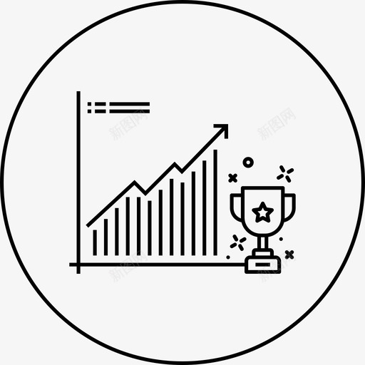 成就业务财务图标svg_新图网 https://ixintu.com 业务 创业文化 增长 奖杯 成就 财务