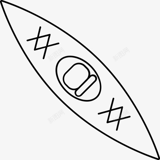 皮划艇小船独木舟图标svg_新图网 https://ixintu.com 划桨 小船 水上运动 爸爸的偶像 独木舟 皮划艇