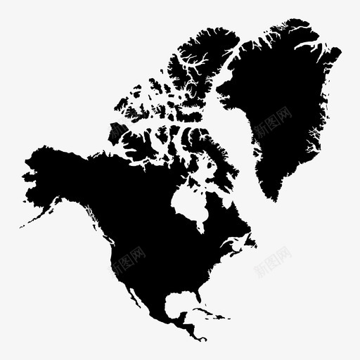 北美大陆地理图标svg_新图网 https://ixintu.com 北美 地图 地理 大陆