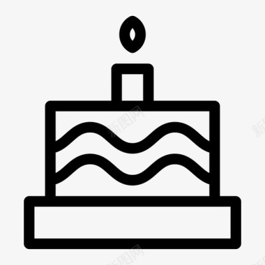 生日蛋糕周年纪念日蜡烛图标图标
