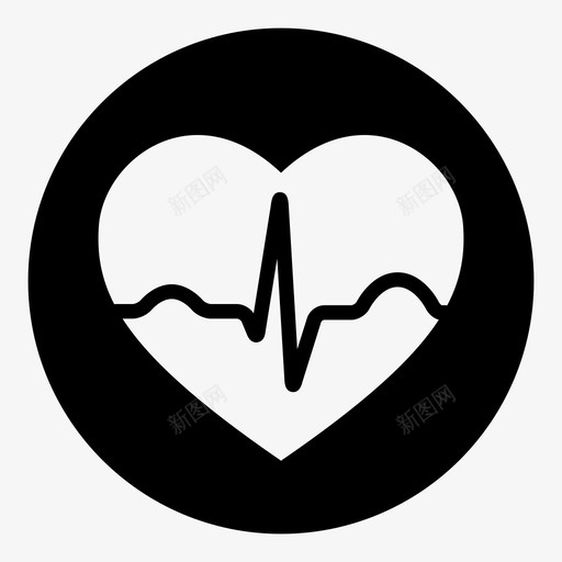 心电图心脏心率图标svg_新图网 https://ixintu.com 医学 医学字形2 心率 心电图 心脏 心跳