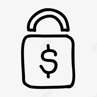 美元锁银行金融图标图标