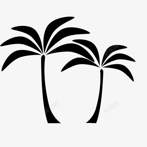 棕榈香蕉香蕉树图标svg_新图网 https://ixintu.com 棕榈 棕榈树 椰子 热带 香蕉 香蕉树