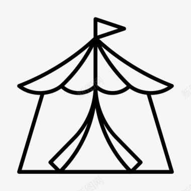 帐篷露营马戏团图标图标