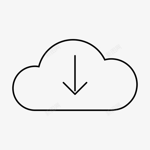 云常用的图标svg_新图网 https://ixintu.com 云 常用的下载图标