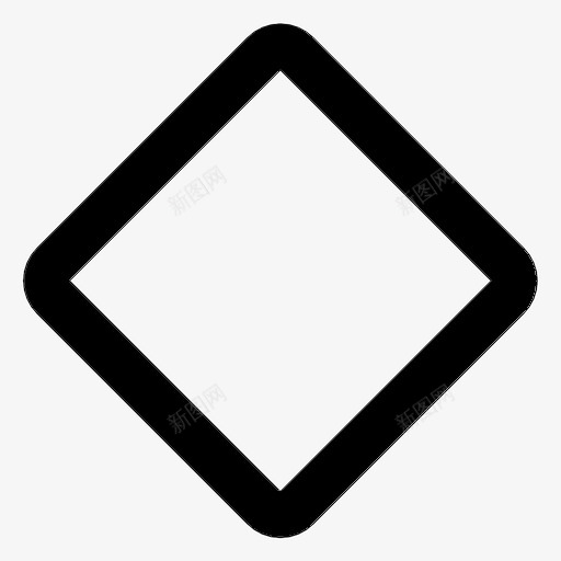 钻石道路标志图标svg_新图网 https://ixintu.com 交通 标志 警告 道路 钻石