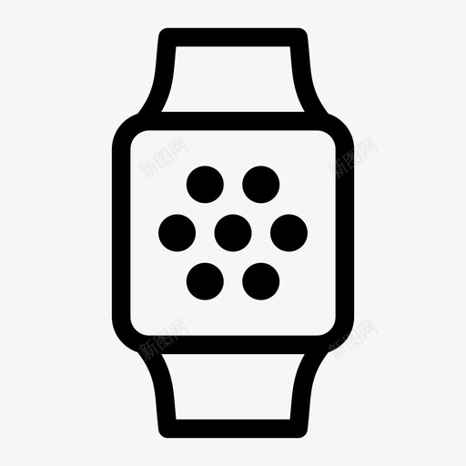 手表应用程序苹果手表智能手表图标svg_新图网 https://ixintu.com 可穿戴 手表 手表应用程序 智能手表 瘦男人 苹果手表