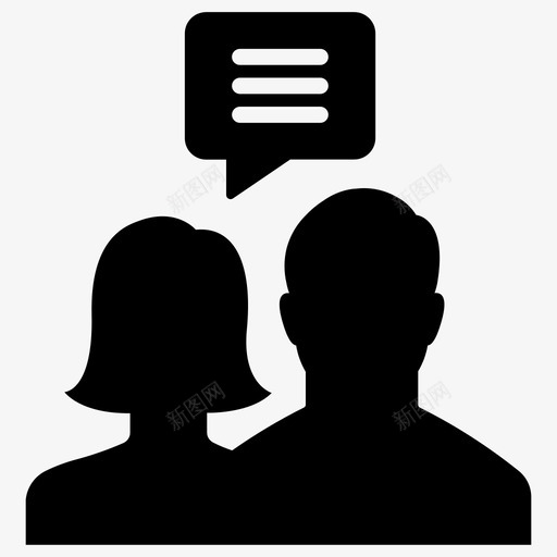 对话聊天群组对话图标svg_新图网 https://ixintu.com 交谈 对话 用户交流第二卷 私人对话 群组对话 聊天