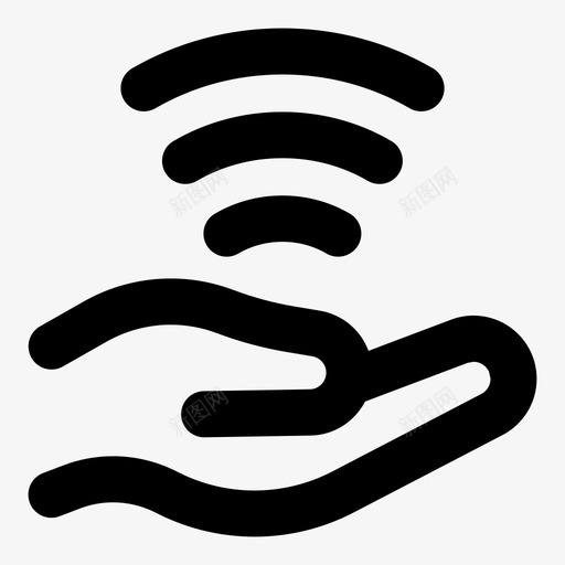 wifi手免费共享图标svg_新图网 https://ixintu.com wifi手 免费 共享 网络服务器粗体轮廓