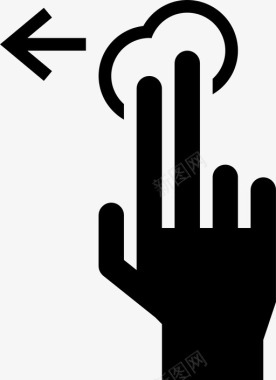 两个手指移动手势手图标图标