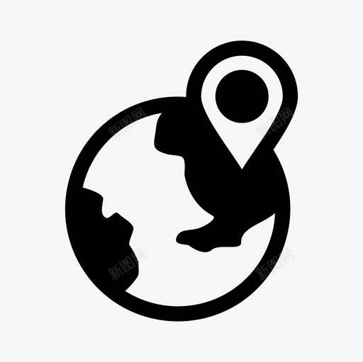 地理位置地球仪地图图标svg_新图网 https://ixintu.com 图钉 地图 地图和位置填充图标集 地球仪 地理位置
