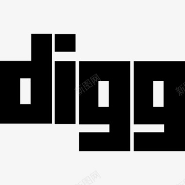 Digg徽标网络图标图标