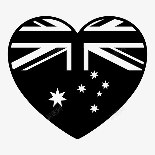 澳大利亚国家国旗图标svg_新图网 https://ixintu.com 国家 国旗 国旗心 国旗心1 澳大利亚 爱