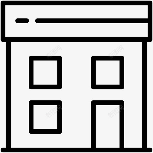 别墅小屋家图标svg_新图网 https://ixintu.com 别墅 家 小屋 房地产泡沫图标