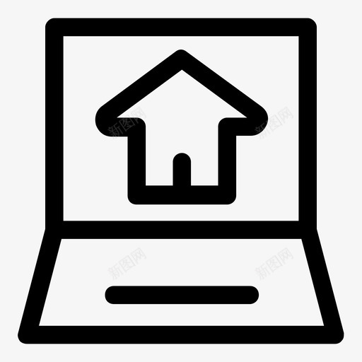 笔记本电脑购买电脑图标svg_新图网 https://ixintu.com 在线 房产 房地产 房子 电脑 笔记本电脑 购买