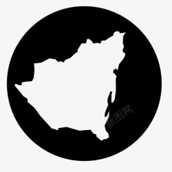 世界最小的国家尼加拉瓜美洲国家图标高清图片