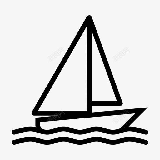 帆船探险海洋图标svg_新图网 https://ixintu.com 帆船 探险 旅行 杂线 海洋 船