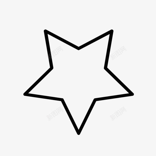 星形五角星几何图标svg_新图网 https://ixintu.com 五角星 几何 几何形状 形状 星形