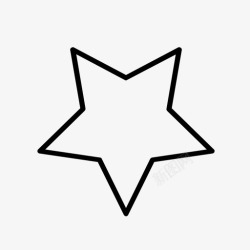 星形状星形五角星几何图标高清图片