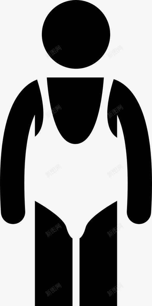 摔跤背心布料服装图标svg_新图网 https://ixintu.com 套装 布料 摔跤手 摔跤背心 服装 男士时尚