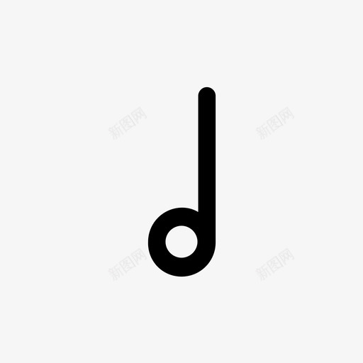 半音符音乐音符图标svg_新图网 https://ixintu.com 书写 半音符 四分之一 纸张 音乐 音符
