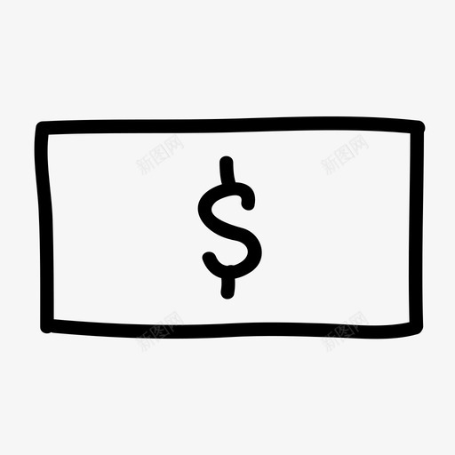 美元钞票银行金融图标svg_新图网 https://ixintu.com 手绘 美元钞票 货币 金融 银行