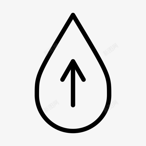 向上箭头水滴水水滴图标svg_新图网 https://ixintu.com 向上箭头水滴 水 水滴