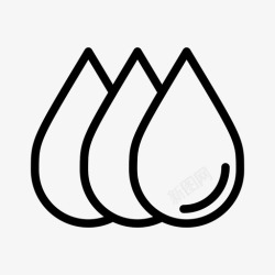 湿气ICON闪亮的水滴湿气水图标高清图片