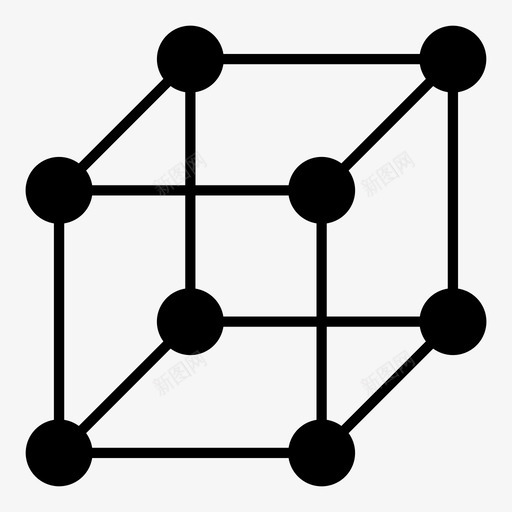 分子立方细胞分子结构图标svg_新图网 https://ixintu.com 分子 分子立方 分子结构 立方晶格 立方晶系 细胞