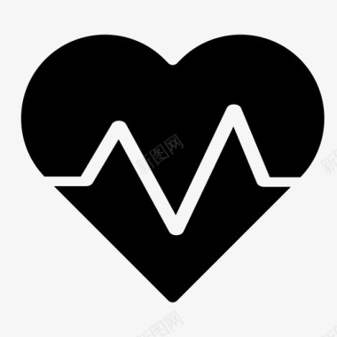 心跳健康生命线图标图标