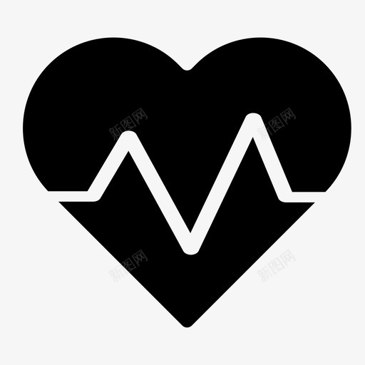 心跳健康生命线图标svg_新图网 https://ixintu.com 健康 心脏 心跳 生命线 脉搏