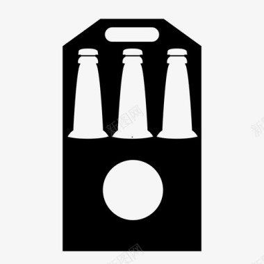 啤酒包6瓶梅干啤酒图标图标