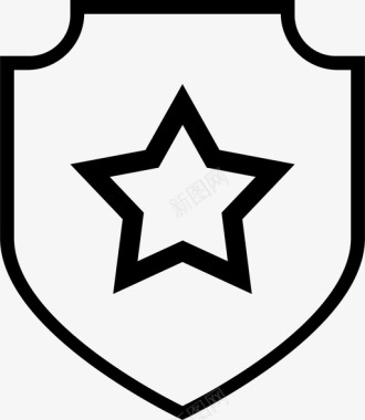 警徽保安盾牌图标图标
