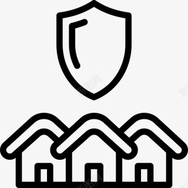 保护性销售房地产保险图标图标